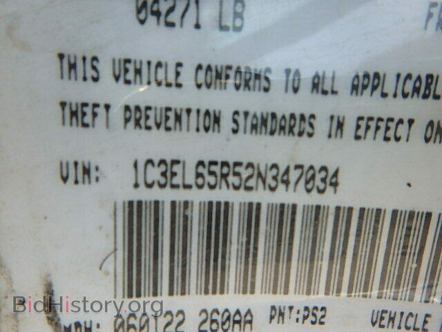 2002 CHRYSLER SEBRING - VIN: 1C3EL65R52N347034 - Фото 9