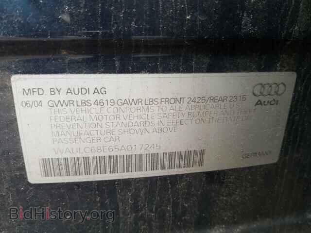 2005 AUDI A4 - VIN: WAULC68E65A017245 - Фото 10