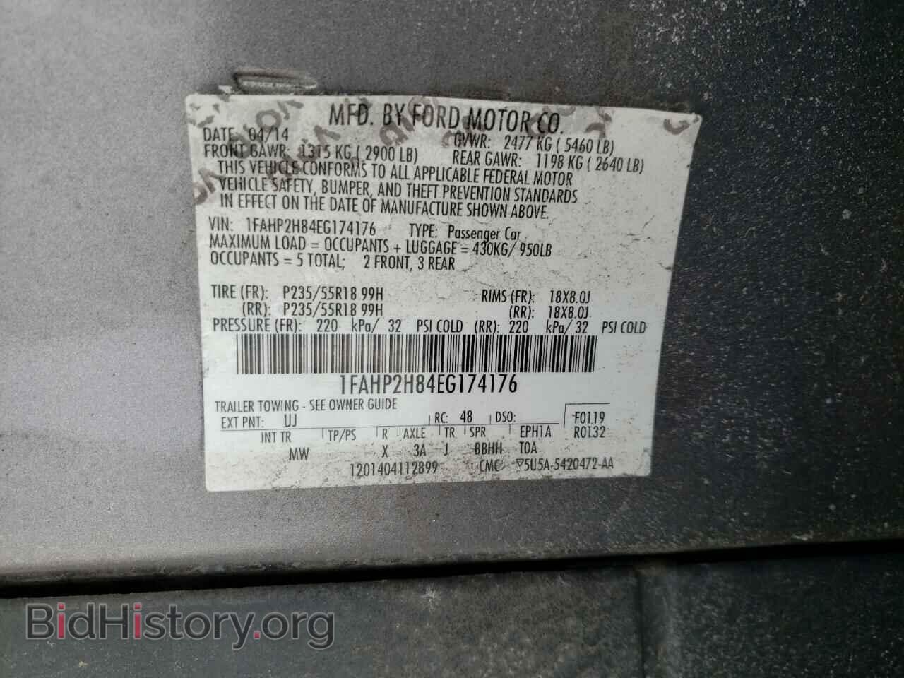 2014 FORD TAURUS - VIN: 1FAHP2H84EG174176 - Photo 10