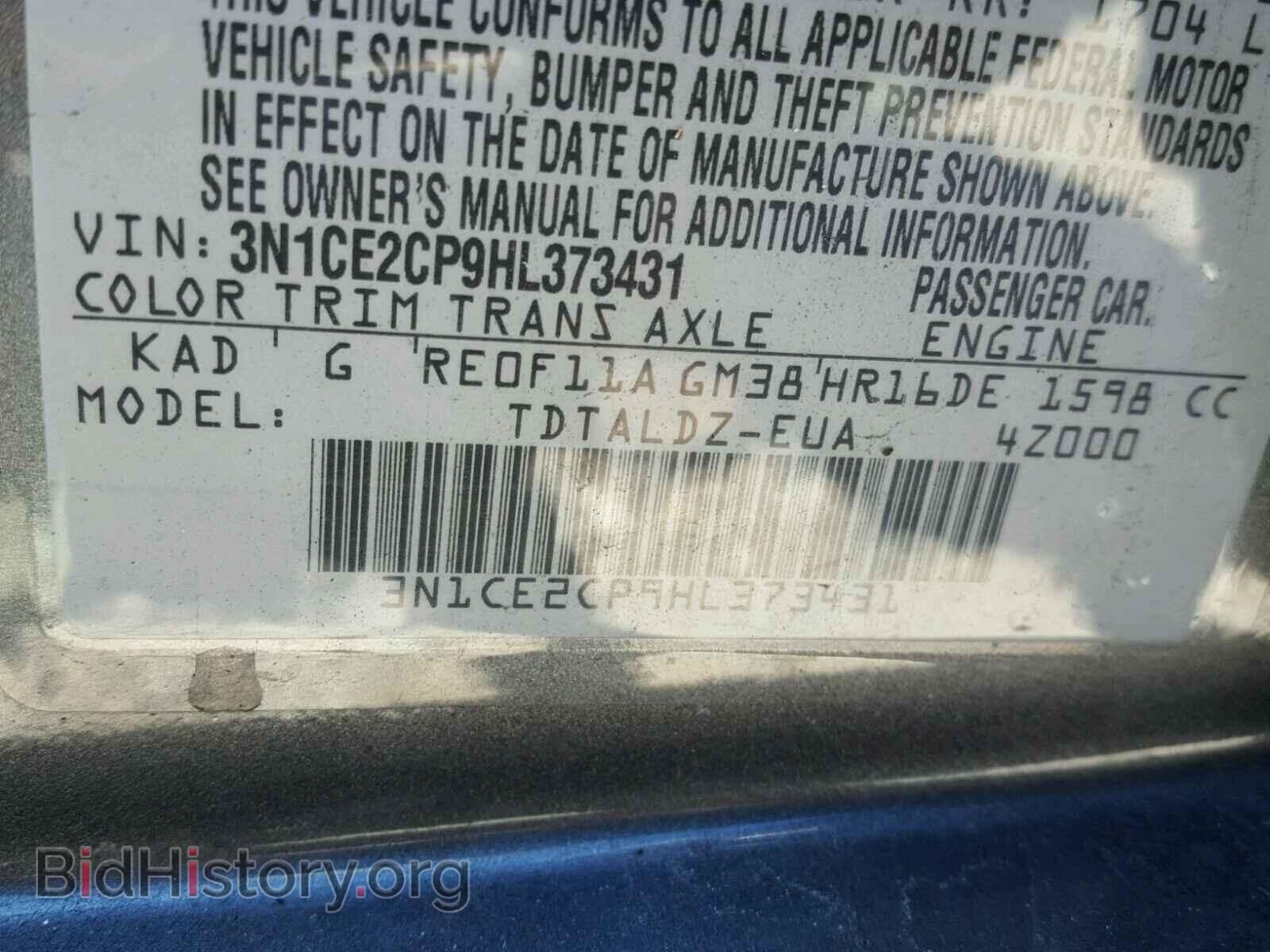 2017 NISSAN VERSA - VIN: 3N1CE2CP9HL373431 - Photo 10