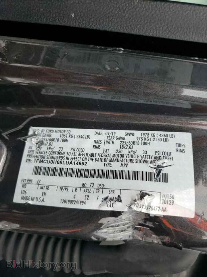 2020 FORD ESCAPE - VIN: 1FMCU0H68LUA14862 - Photo 10