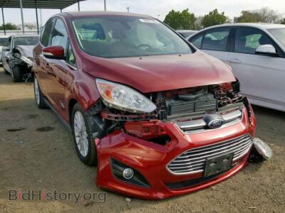 2014 Ford CMAX C-Max Prem, burgundy — VIN 1FADP5CU5EL508436, Copart