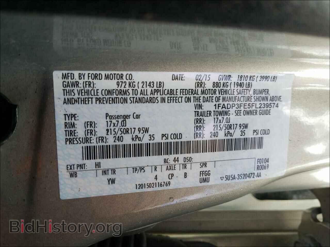 2015 FORD FOCUS - VIN: 1FADP3FE5FL239574 - Photo 10