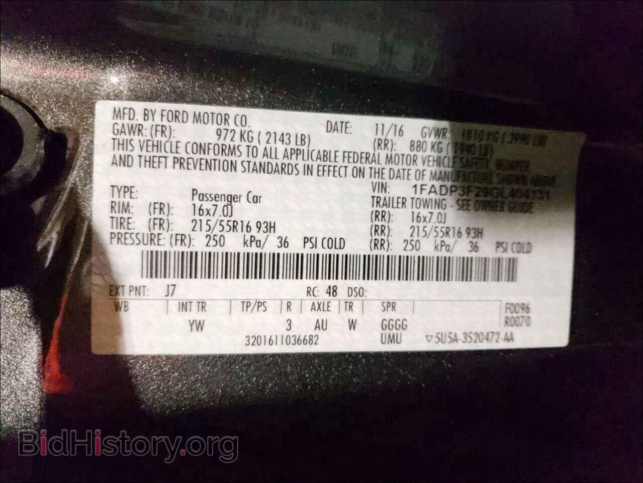 2016 FORD FOCUS - VIN: 1FADP3F29GL404131 - Фото 10