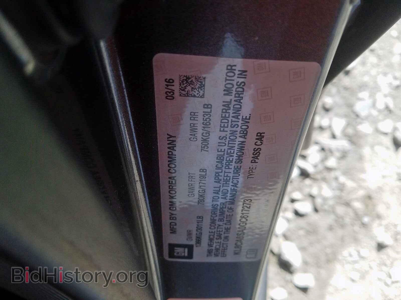 2016 CHEVROLET SPARK - VIN: KL8CA6SA0GC617273 - Фото 10
