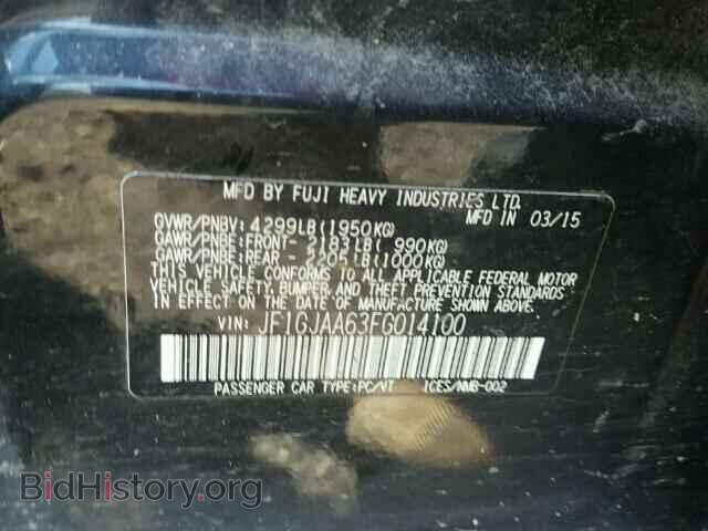 2015 SUBARU IMPREZA - VIN: JF1GJAA63FG014100 - Фото 10