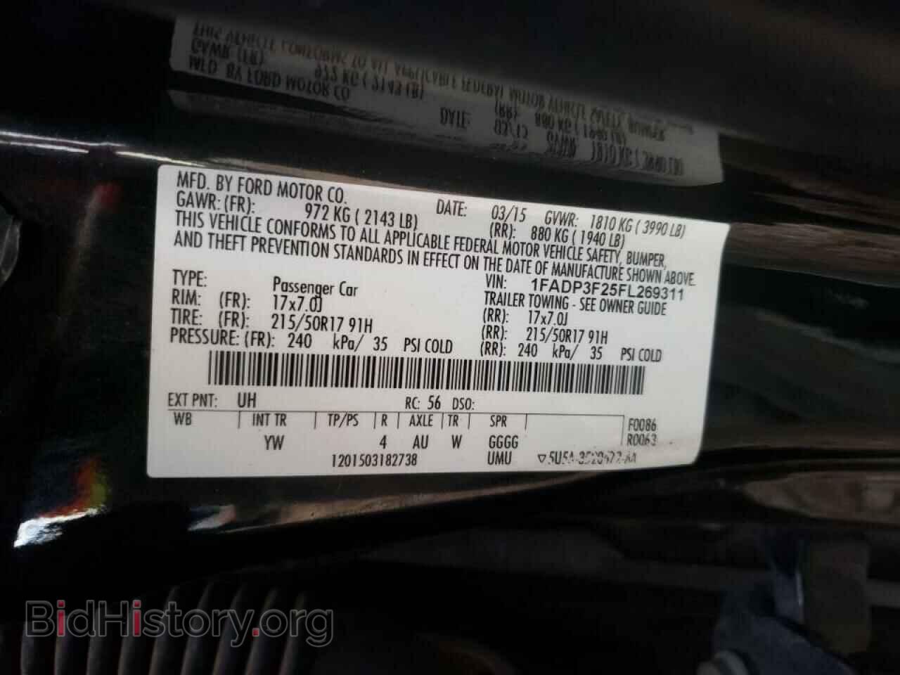 2015 FORD FOCUS - VIN: 1FADP3F25FL269311 - Фото 10