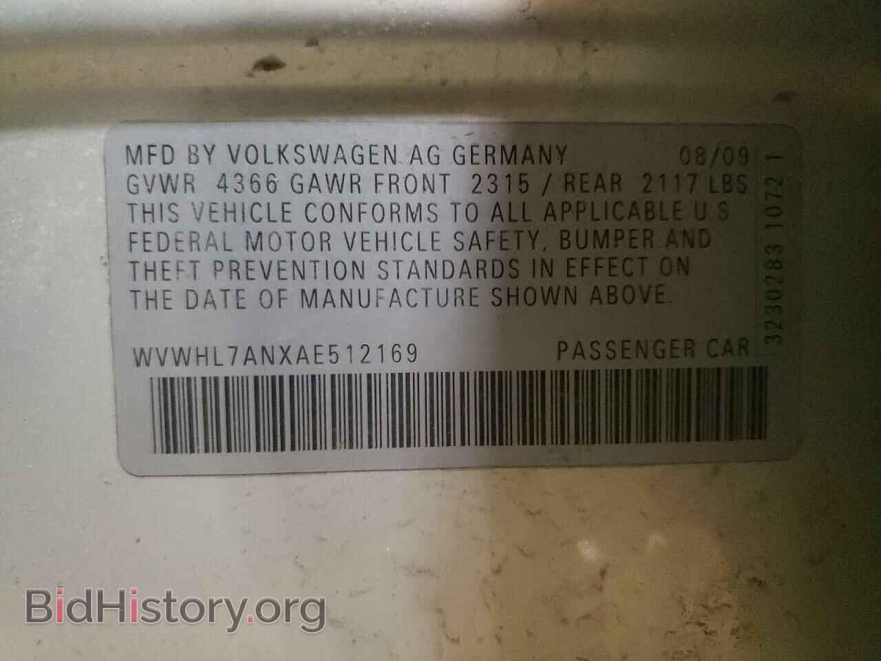 2010 VOLKSWAGEN CC - VIN: WVWHL7ANXAE512169 - Фото 10