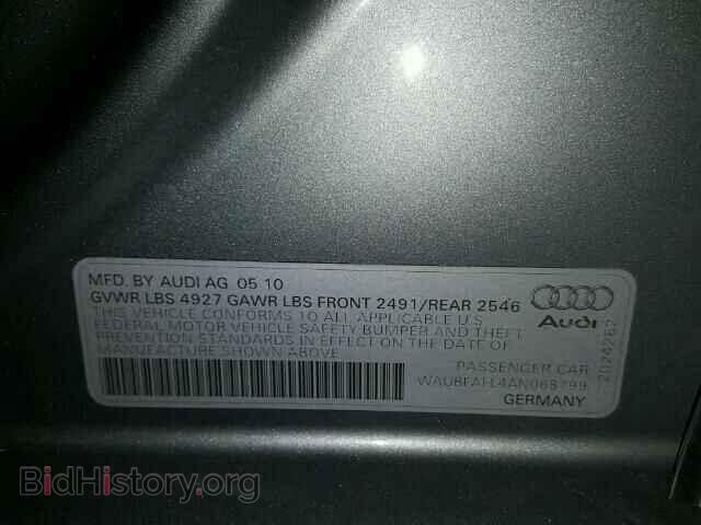 2010 AUDI A4 - VIN: WAUBFAFL4AN068799 - Фото 10
