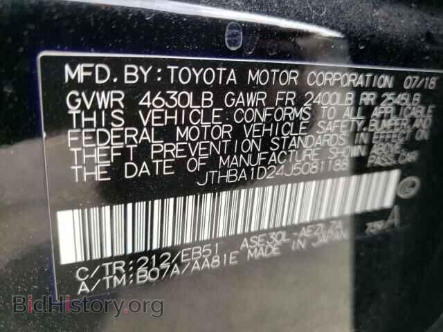 2018 LEXUS IS - VIN: JTHBA1D24J5081188 - Фото 10