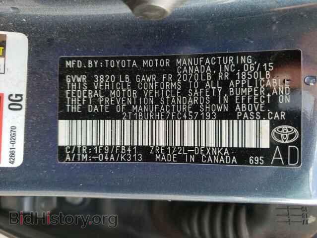 2015 TOYOTA COROLLA - VIN: 2T1BURHE7FC457193 - Photo 10