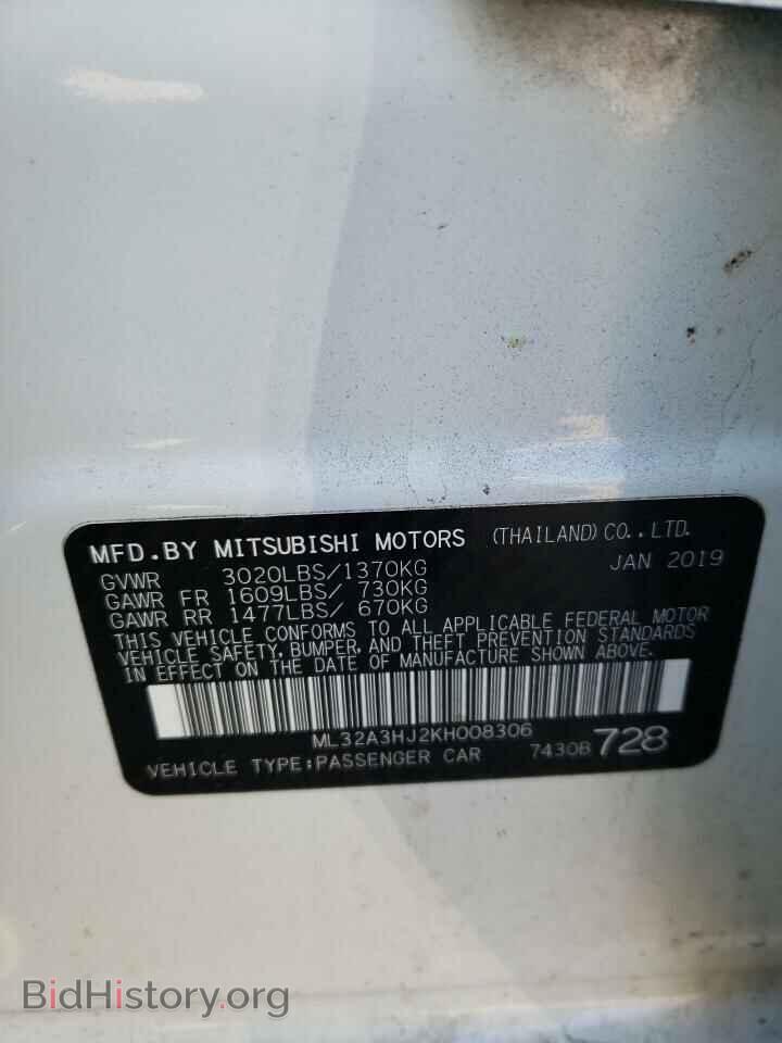2019 MITSUBISHI MIRAGE - VIN: ML32A3HJ2KH008306 - Фото 10