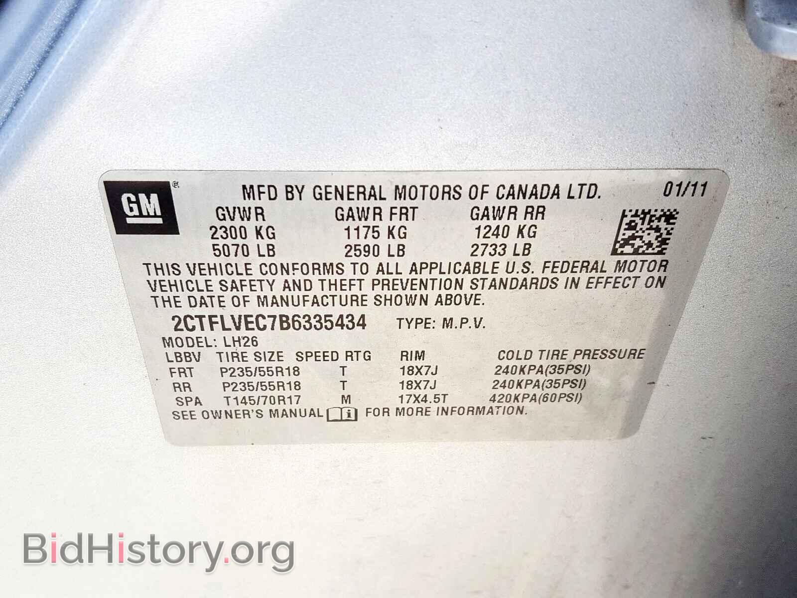 2011 GMC TERRAIN - VIN: 2CTFLVEC7B6335434 - Photo 10