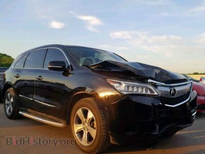 2014 Acura MDX, black — VIN 5FRYD3H23EB008387, Copart
