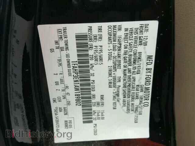 2010 FORD FOCUS - VIN: 1FAHP3EN1AW189802 - Фото 10