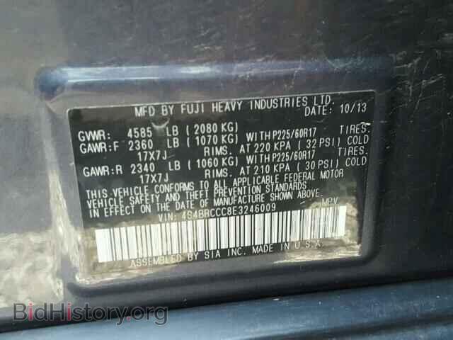 2014 SUBARU OUTBACK - VIN: 4S4BRCCC8E3246009 - Фото 10