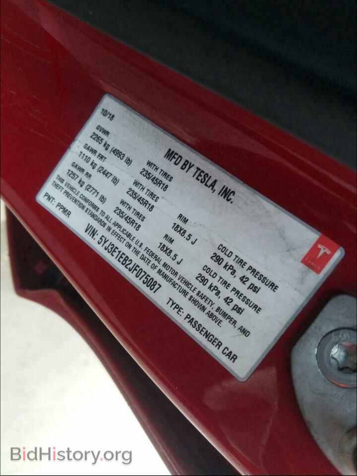 2018 TESLA MODEL 3 - VIN: 5YJ3E1EB2JF075087 - Photo 10