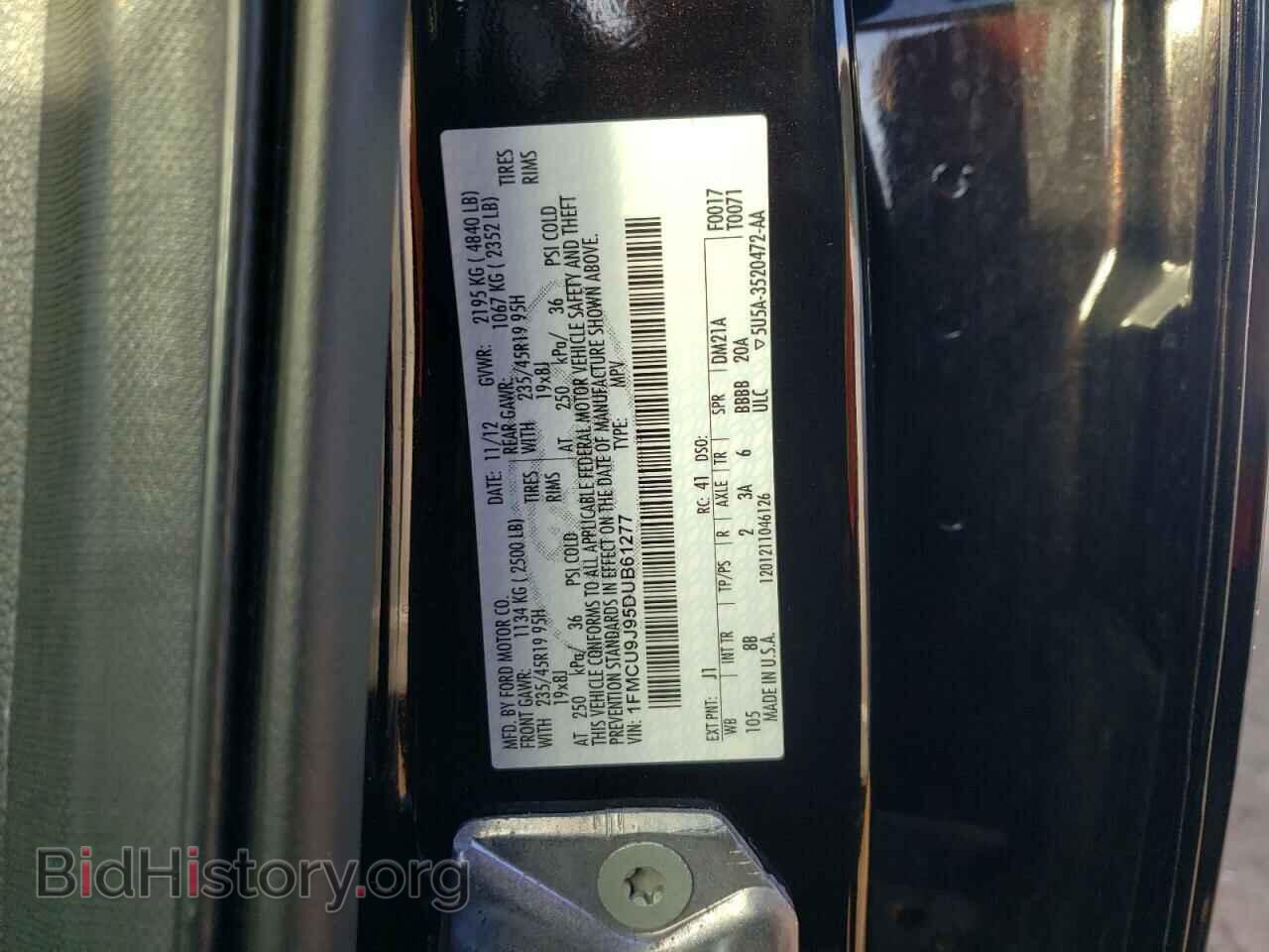 2013 FORD ESCAPE - VIN: 1FMCU9J95DUB61277 - Фото 10