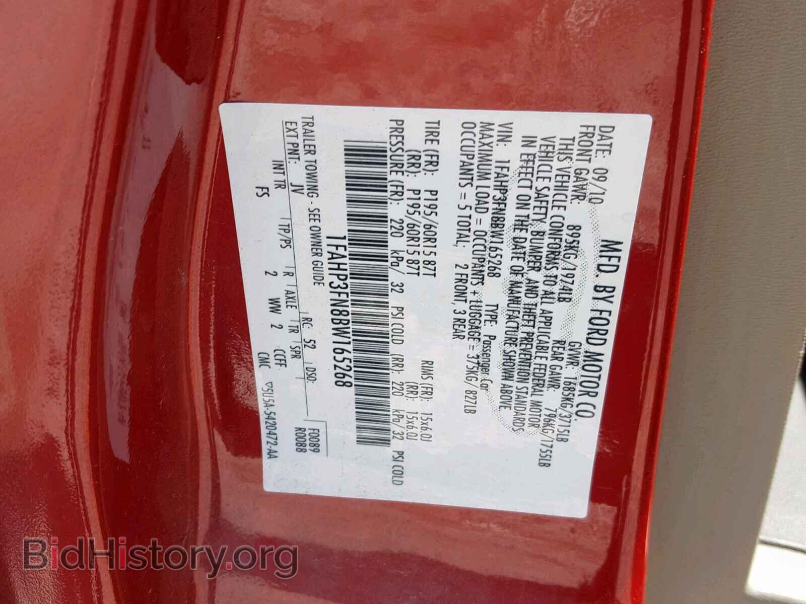2011 FORD FOCUS SE - VIN: 1FAHP3FN8BW165268 - Фото 10