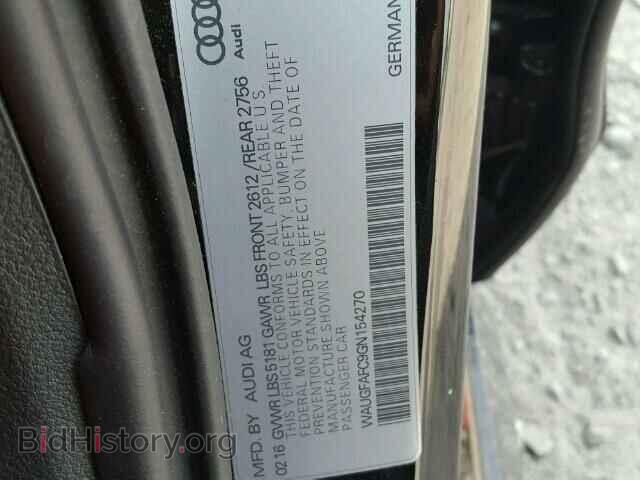 2016 AUDI A6 - VIN: WAUGFAFC9GN154270 - Фото 10