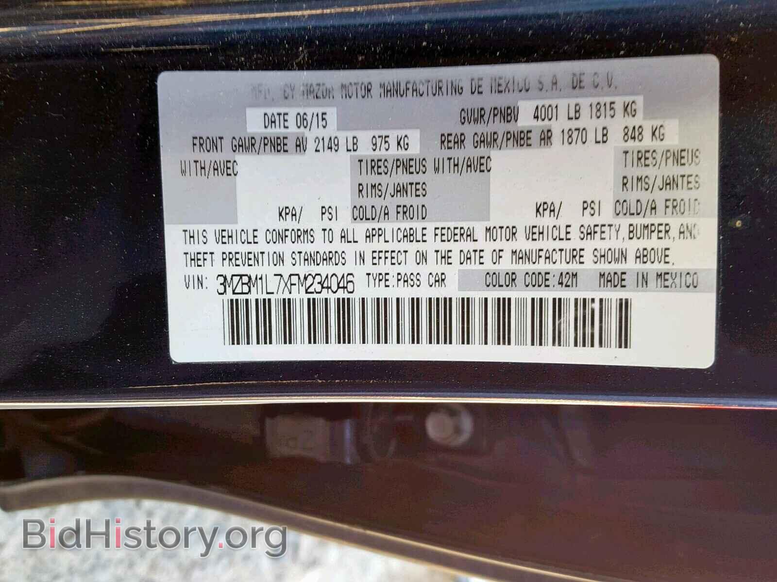 2015 MAZDA 3 - VIN: 3MZBM1L7XFM234046 - Фото 10