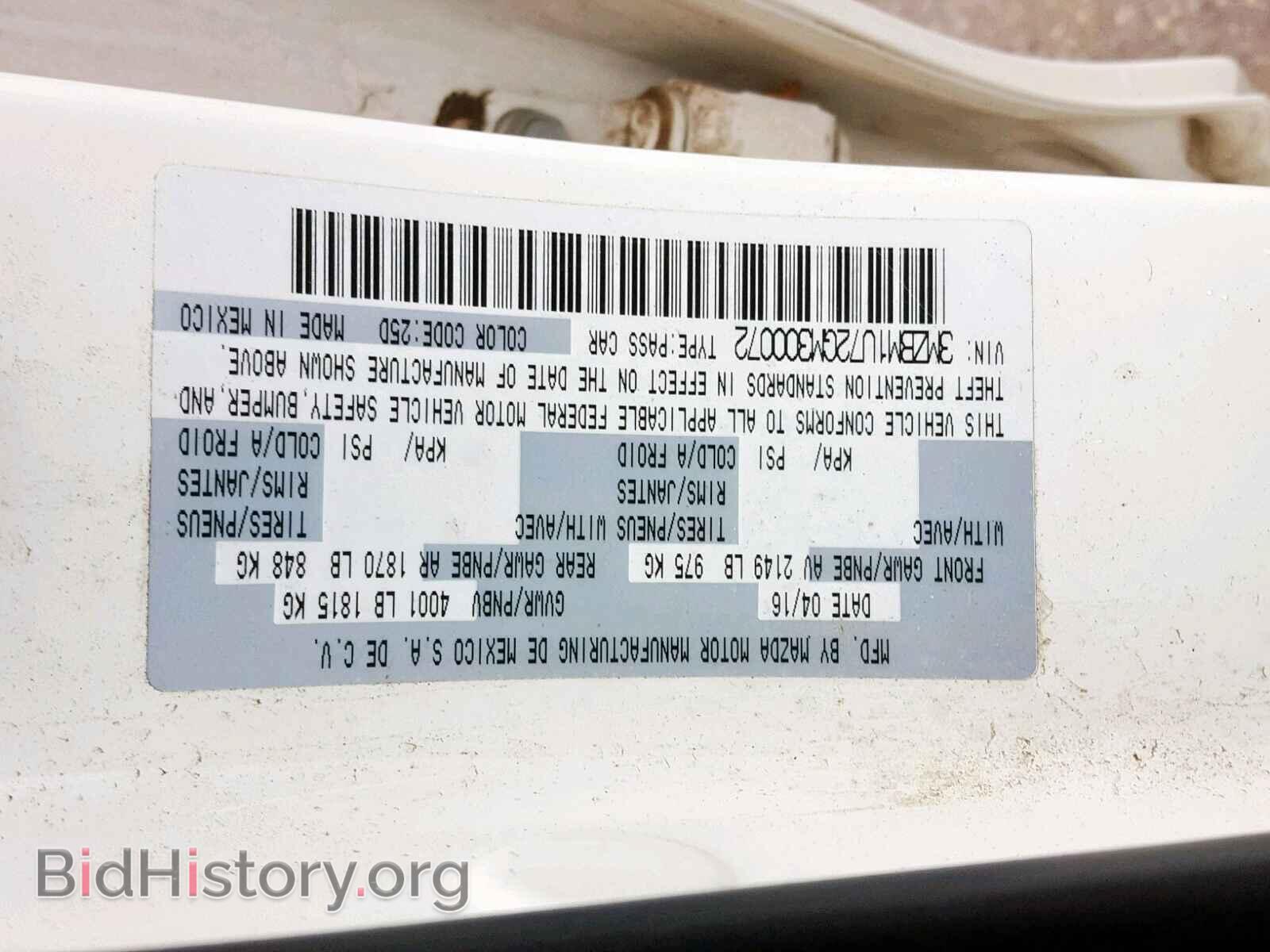 2016 MAZDA 3 - VIN: 3MZBM1U72GM300072 - Фото 10