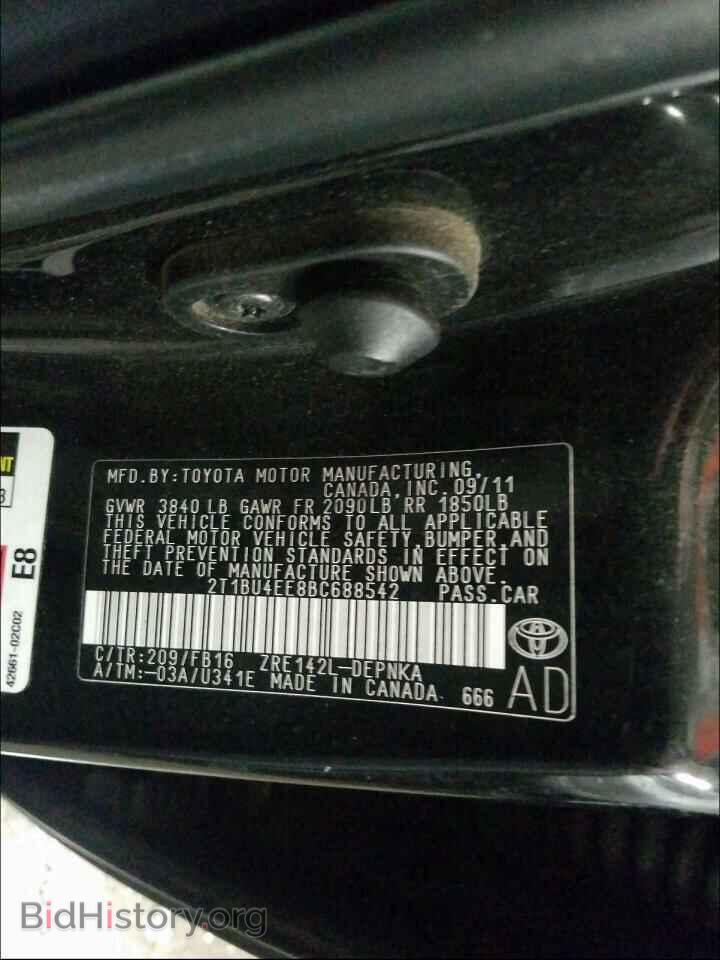 2011 TOYOTA COROLLA - VIN: 2T1BU4EE8BC688542 - Фото 10