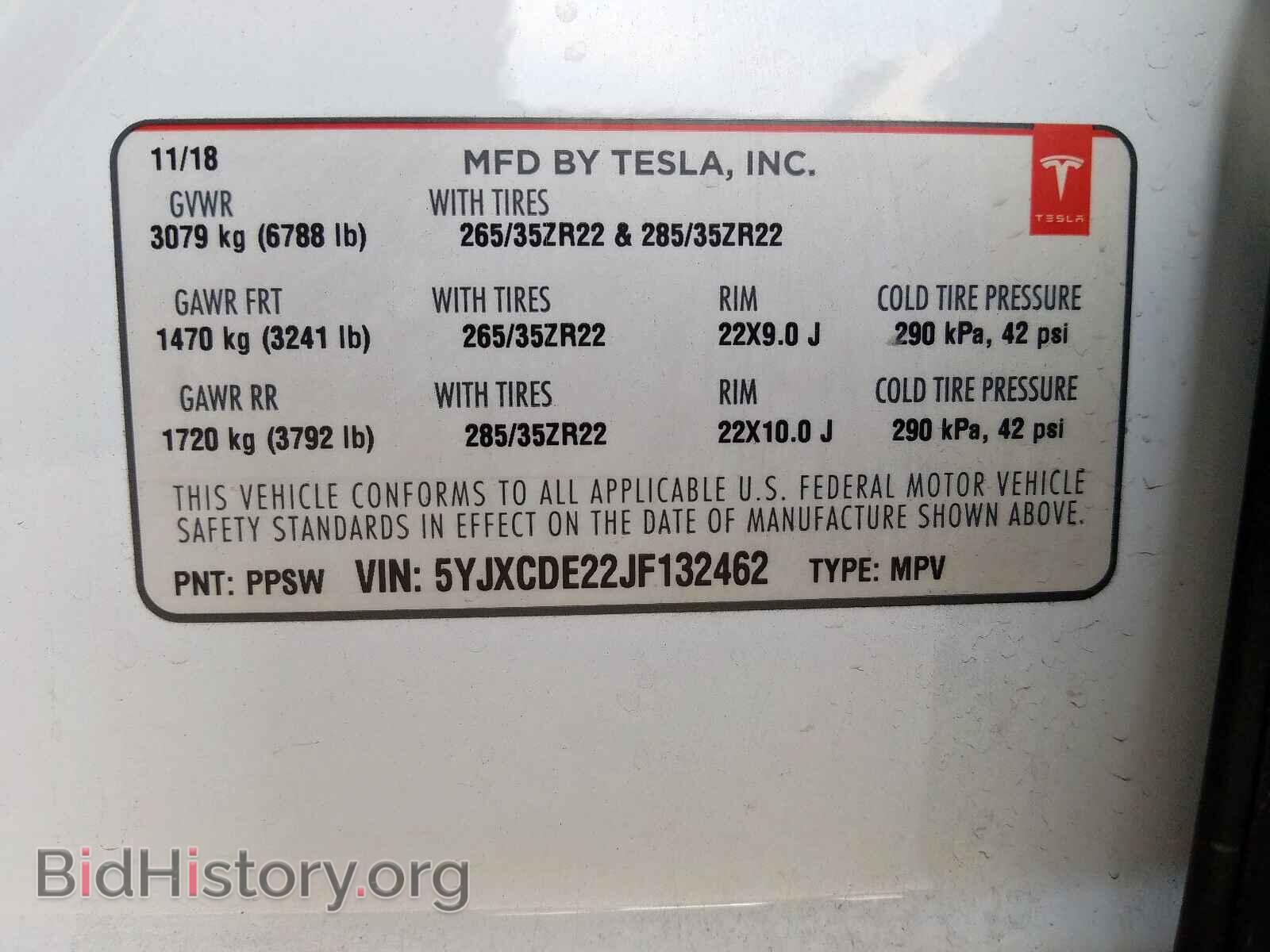 2018 TESLA MODEL X - VIN: 5YJXCDE22JF132462 - Photo 10