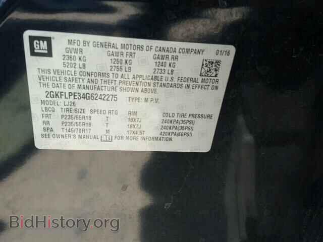 2016 GMC TERRAIN - VIN: 2GKFLPE34G6242275 - Фото 10
