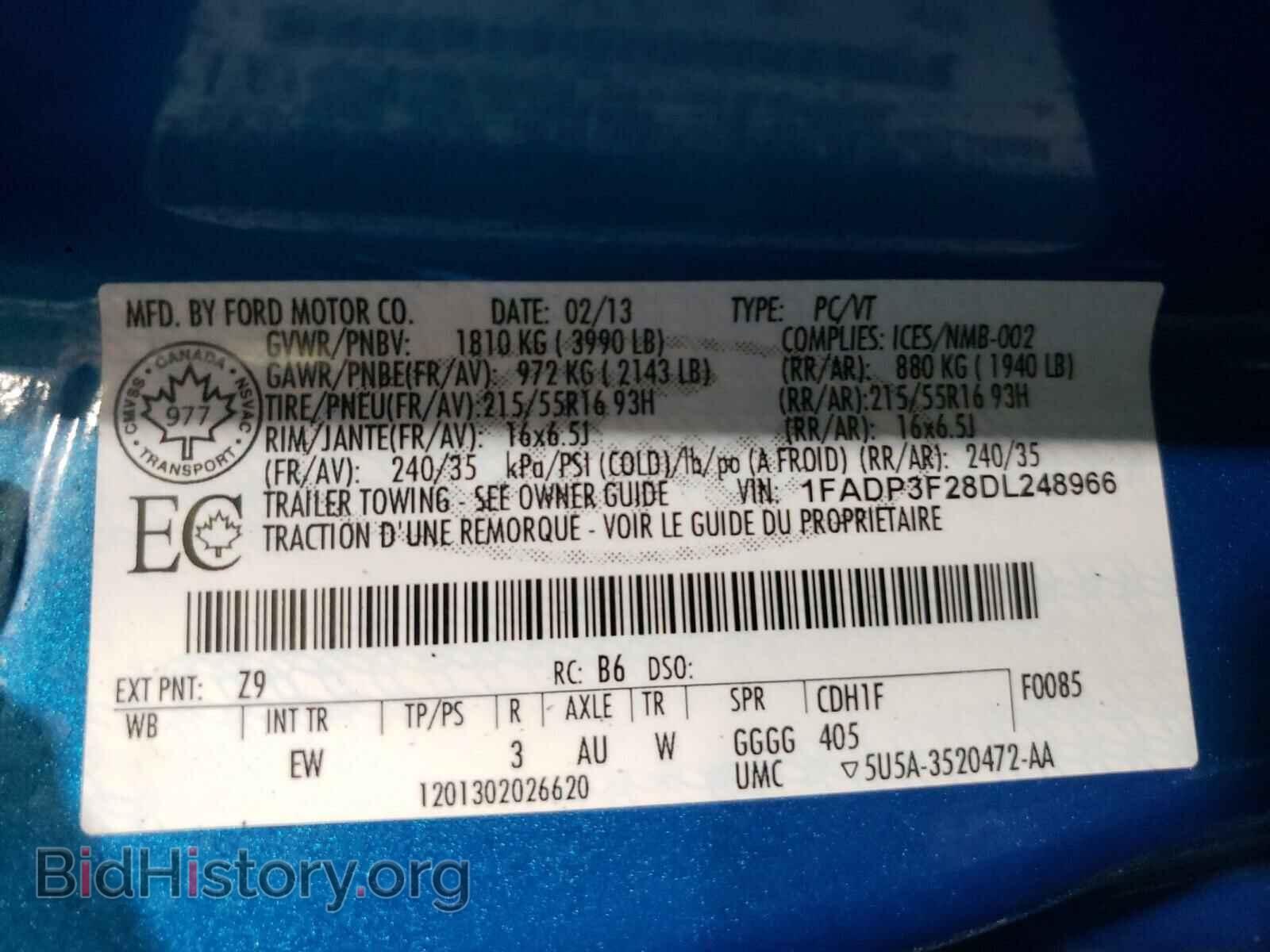2013 FORD FOCUS - VIN: 1FADP3F28DL248966 - Photo 10