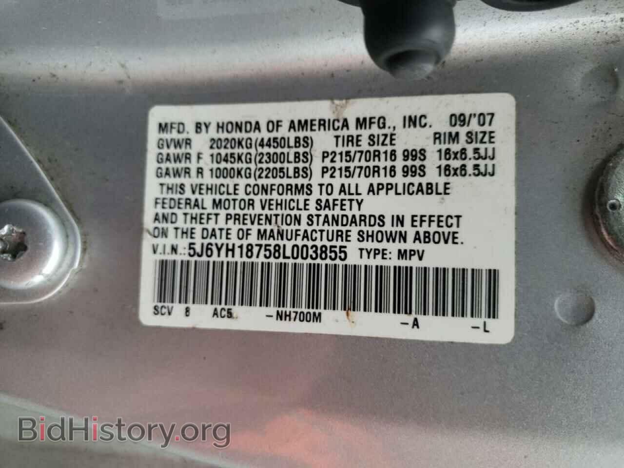 2008 HONDA ELEMENT - VIN: 5J6YH18758L003855 - Фото 10