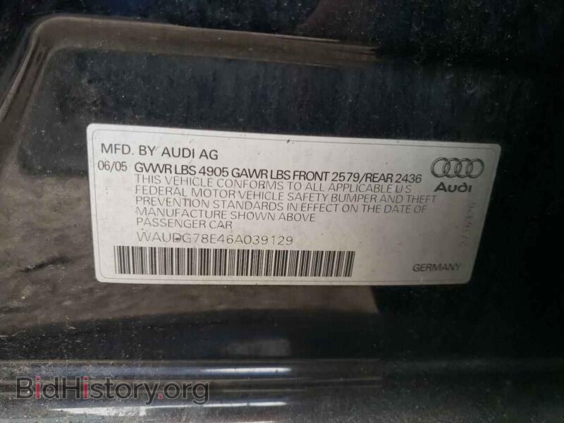 2006 Audi A4 (VIN WAUDG78E46A039129) — photo 10 of 10