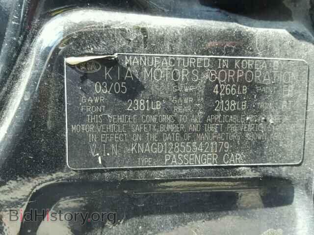 2005 KIA OPTIMA - VIN: KNAGD128555421179 - Фото 10
