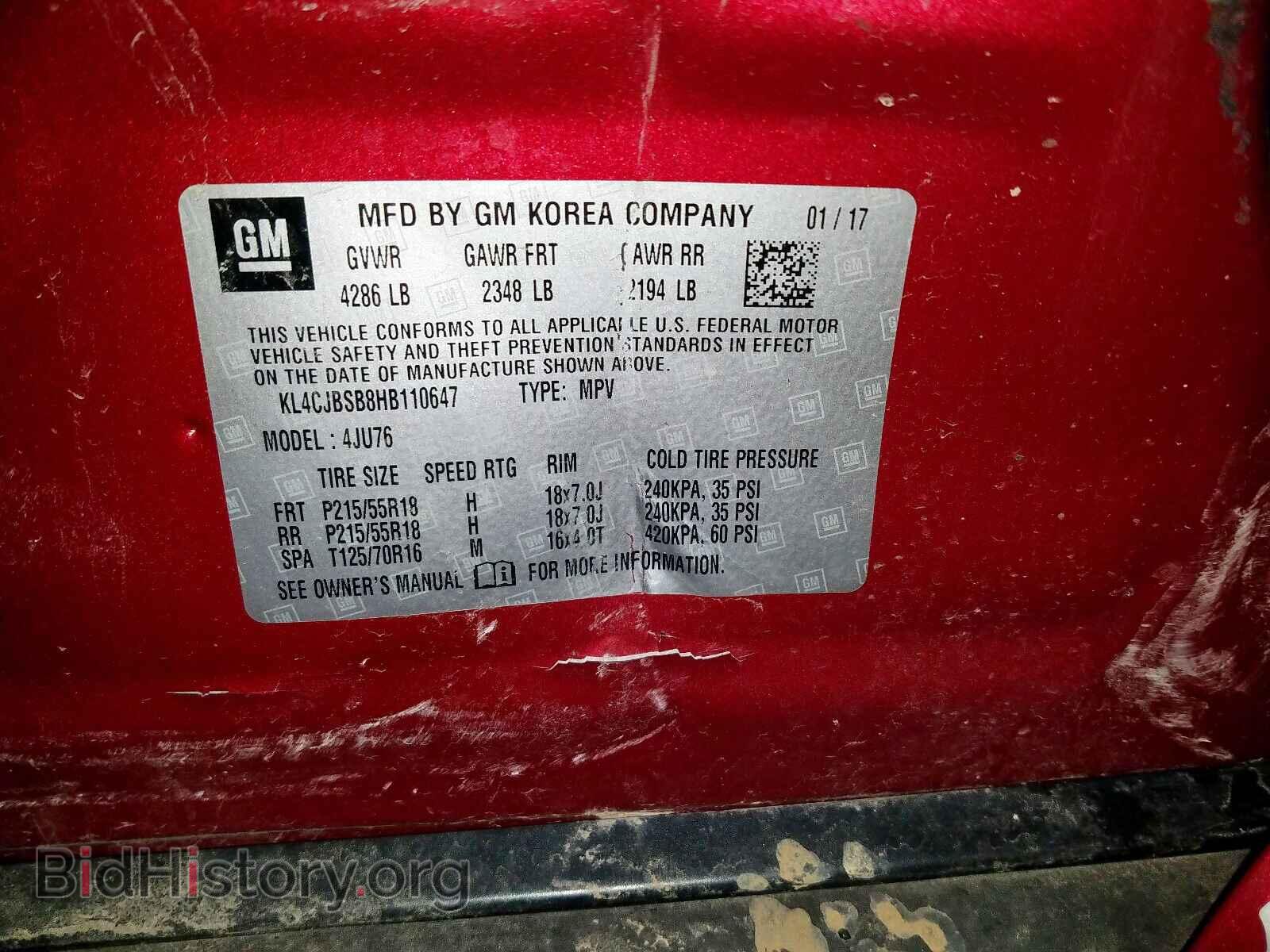 2017 BUICK ENCORE PRE - VIN: KL4CJBSB8HB110647 - Photo 10
