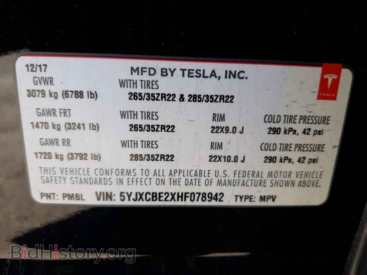 2017 TESLA MODEL X - VIN: 5YJXCBE2XHF078942 - Photo 10