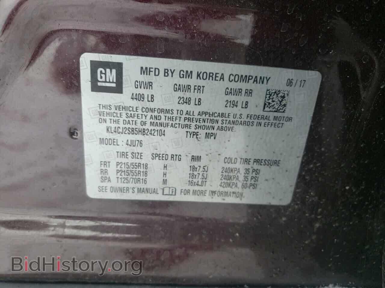 2017 BUICK ENCORE - VIN: KL4CJ2SB5HB242104 - Фото 10