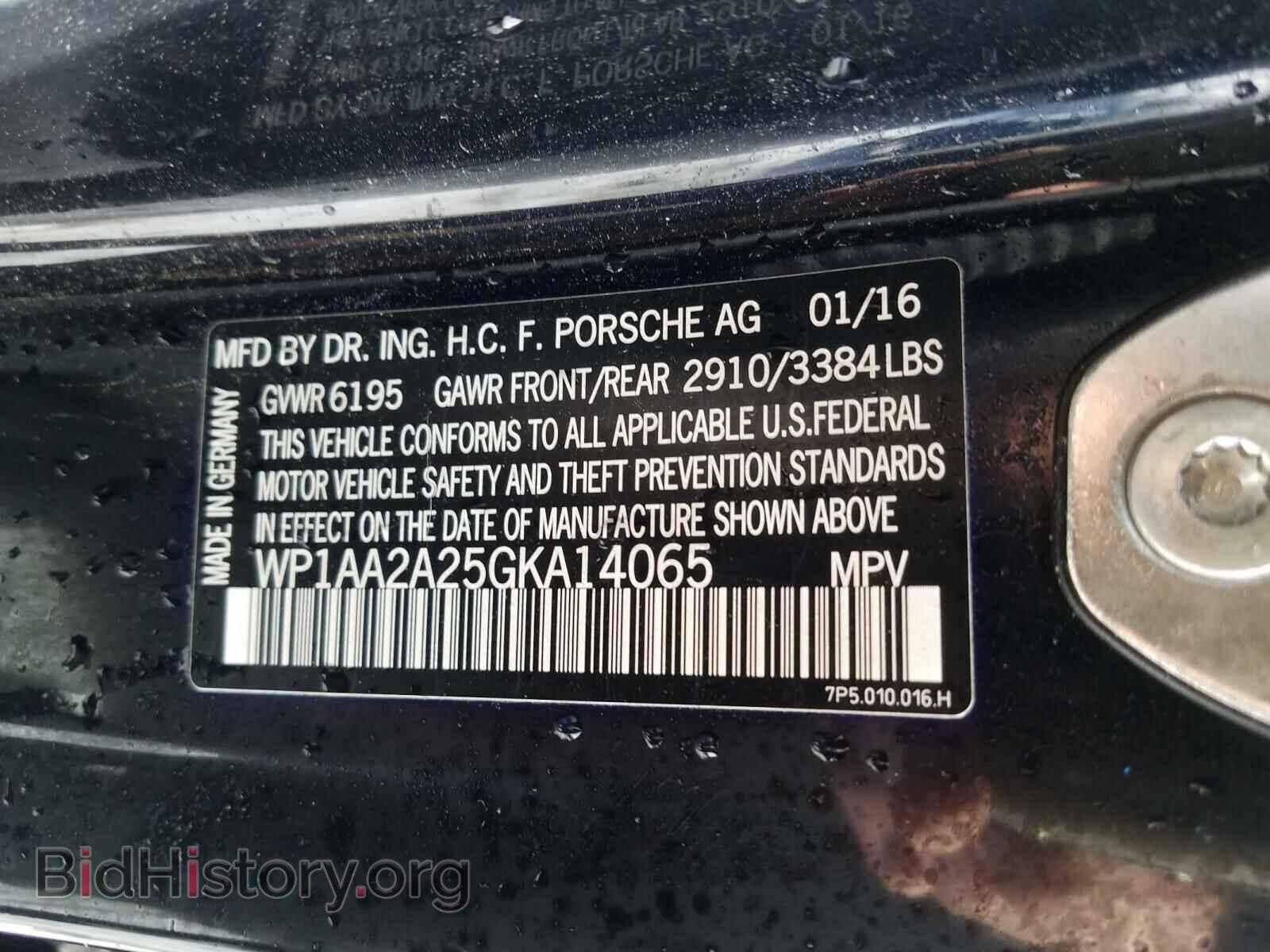 2016 PORSCHE CAYENNE - VIN: WP1AA2A25GKA14065 - Photo 10