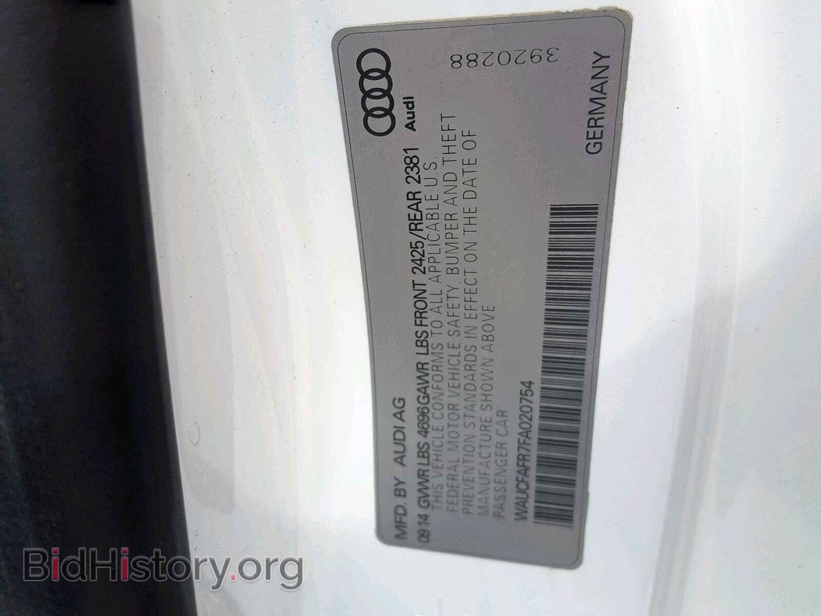 2015 AUDI A5 PREMIUM - VIN: WAUCFAFR7FA020754 - Photo 10