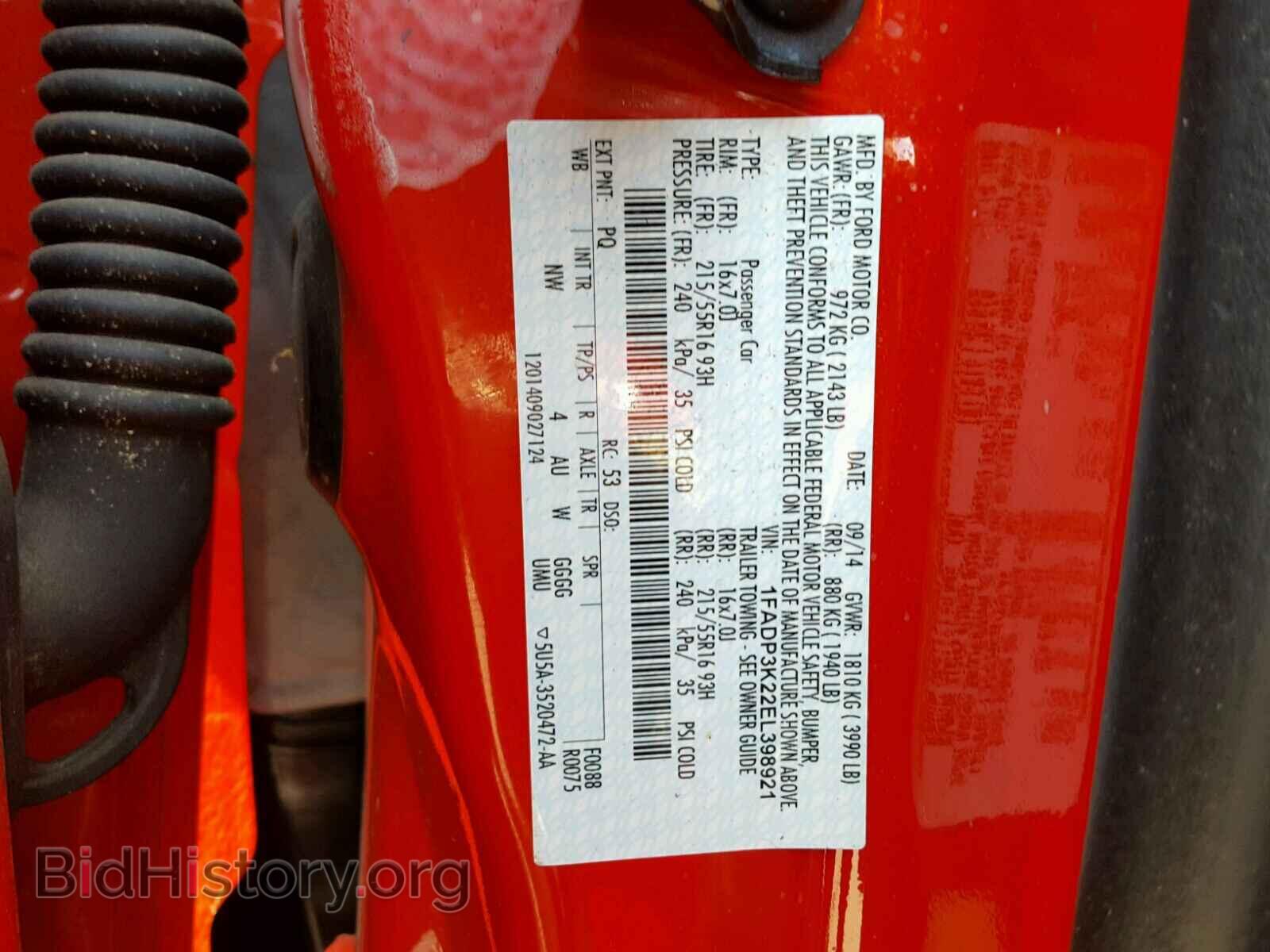 2014 FORD FOCUS - VIN: 1FADP3K22EL398921 - Photo 10