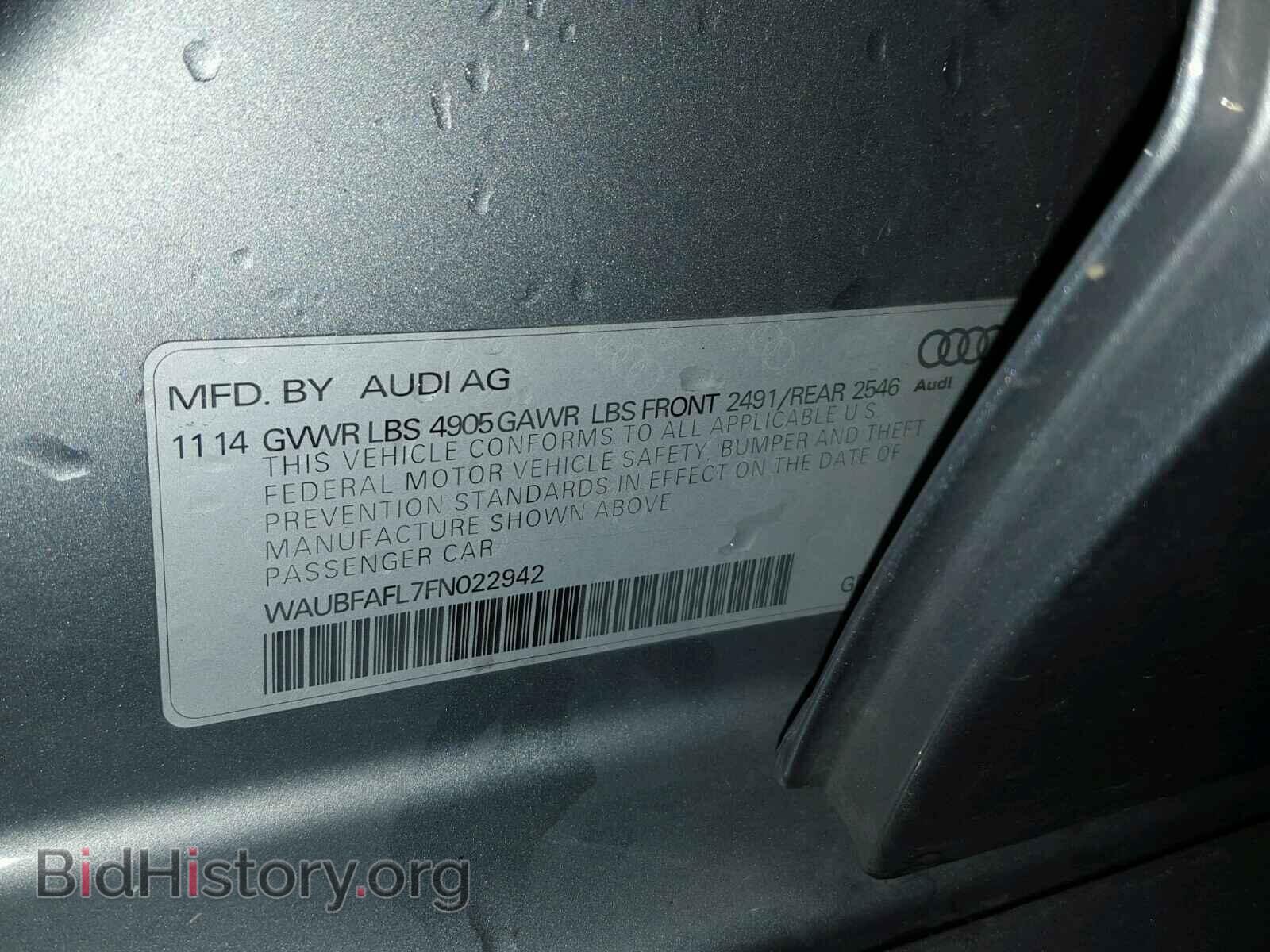 2015 AUDI A4 - VIN: WAUBFAFL7FN022942 - Фото 10