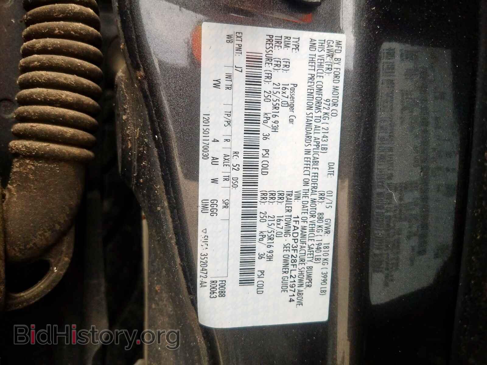 2015 FORD FOCUS - VIN: 1FADP3F28FL219714 - Фото 10