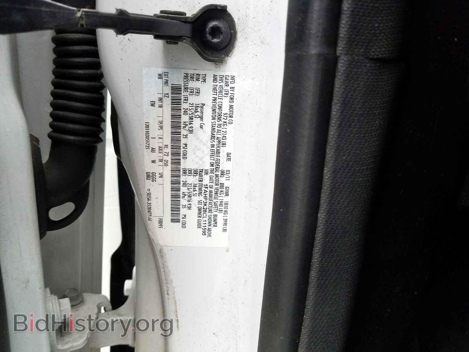 2012 FORD FOCUS - VIN: 1FAHP3K28CL111595 - Photo 10