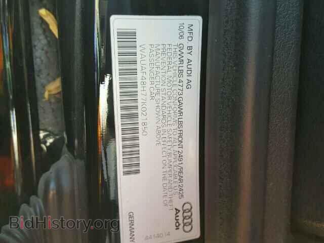 2007 AUDI A4 - VIN: WAUAF48H77K021850 - Фото 10