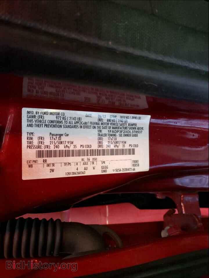 2013 FORD FOCUS - VIN: 1FADP3F2XDL378537 - Фото 10