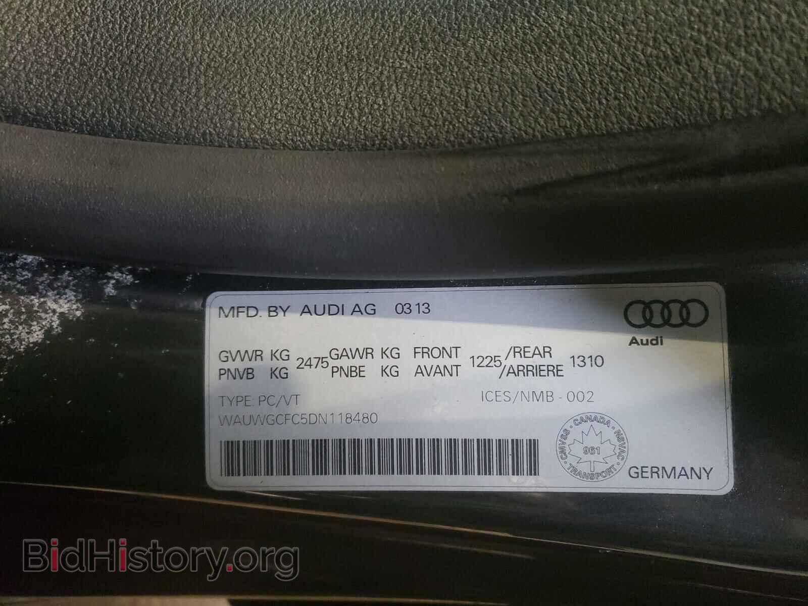 2013 AUDI A7 - VIN: WAUWGCFC5DN118480 - Фото 10
