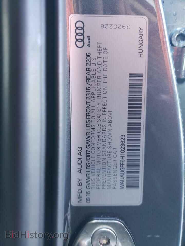 2017 AUDI A3 - VIN: WAUAUGFF6H1023623 - Фото 10