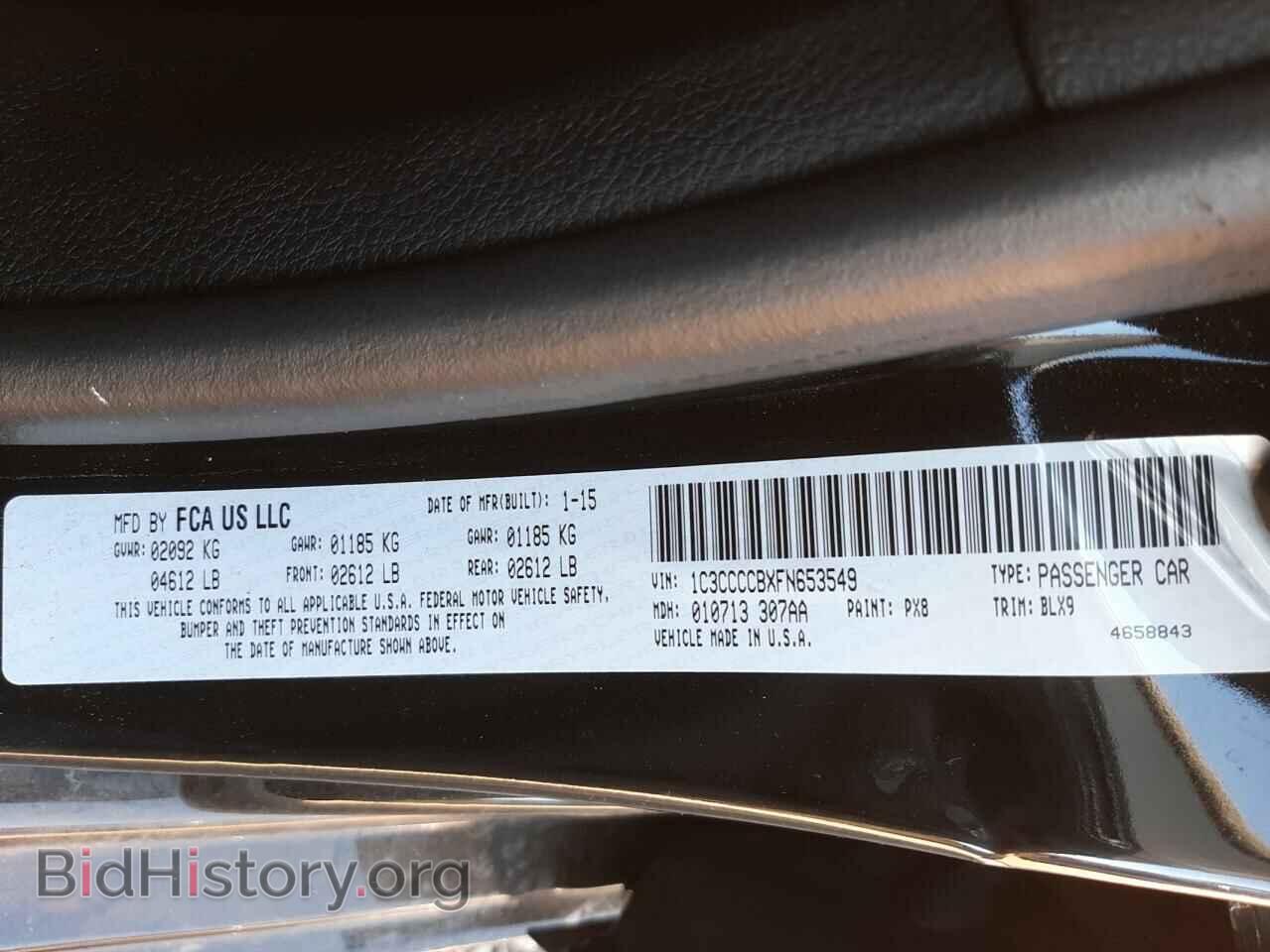 2015 CHRYSLER 200 - VIN: 1C3CCCCBXFN653549 - Фото 10