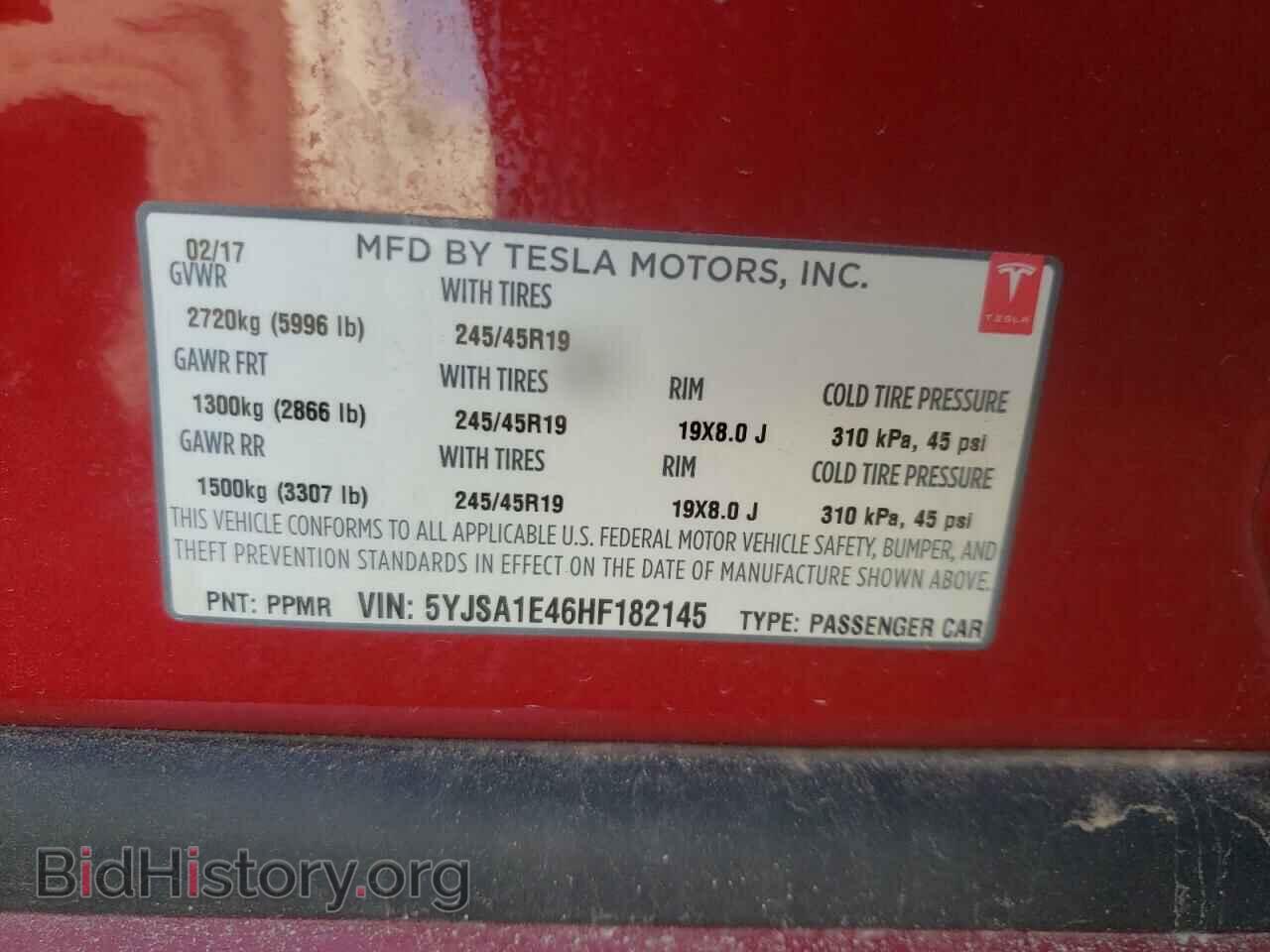 2017 TESLA MODEL S - VIN: 5YJSA1E46HF182145 - Photo 10