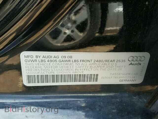 2009 AUDI A4 - VIN: WAULF78K89N025381 - Фото 10