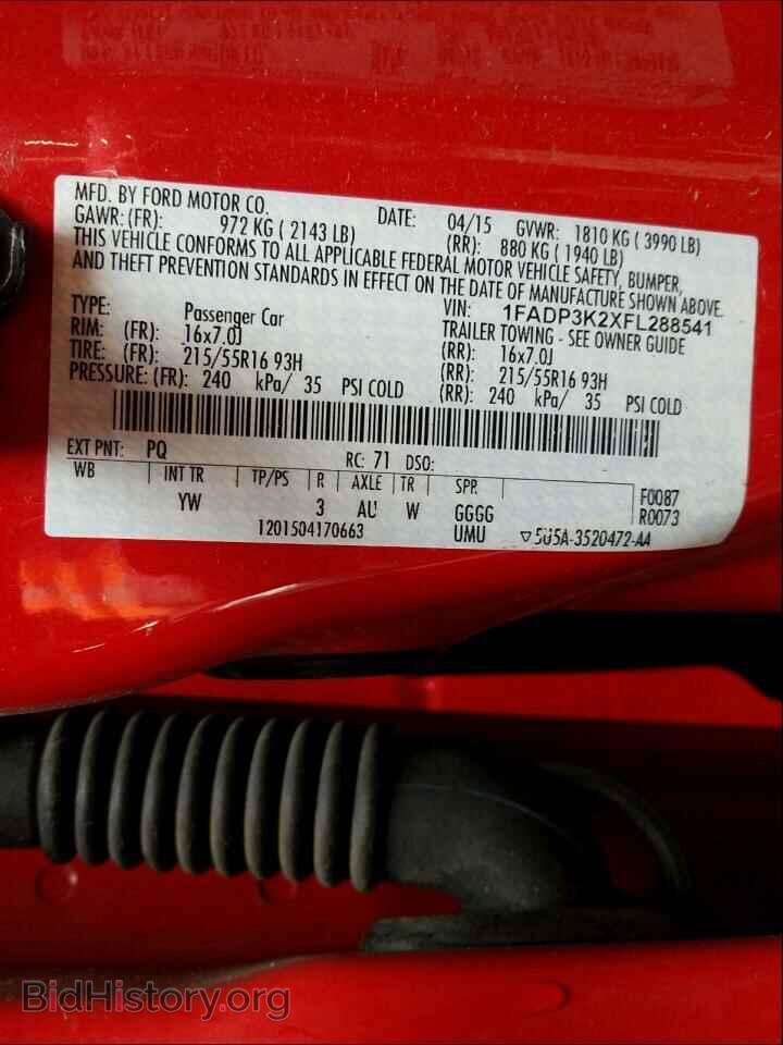 2015 FORD FOCUS - VIN: 1FADP3K2XFL288541 - Photo 10